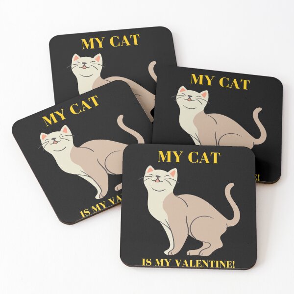 Aperçu de l'œuvre MIGNON Mon chat est mon valentine |drôle de saint valentin| amoureux des chats créée et vendue par ArtisticThings1.