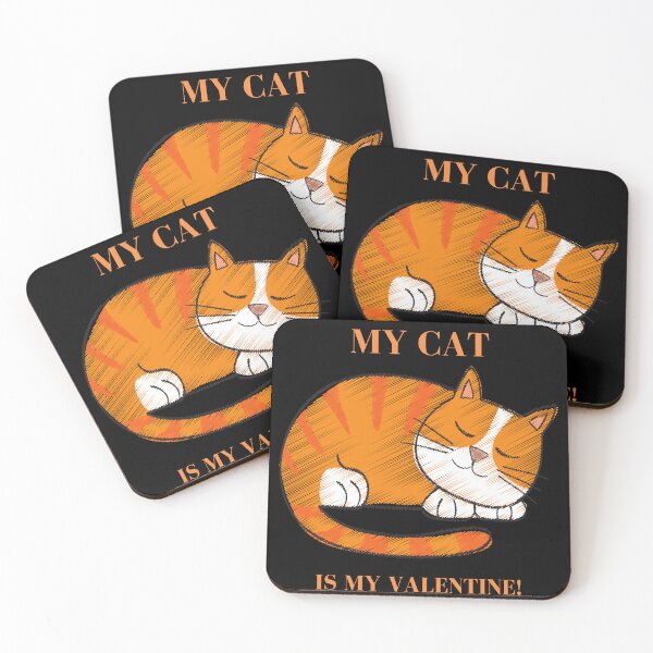 Aperçu de l'œuvre Mon chat est mon dessin de la Saint-Valentin | drôle de Saint Valentin | amoureux des chats créée et vendue par ArtisticThings1.