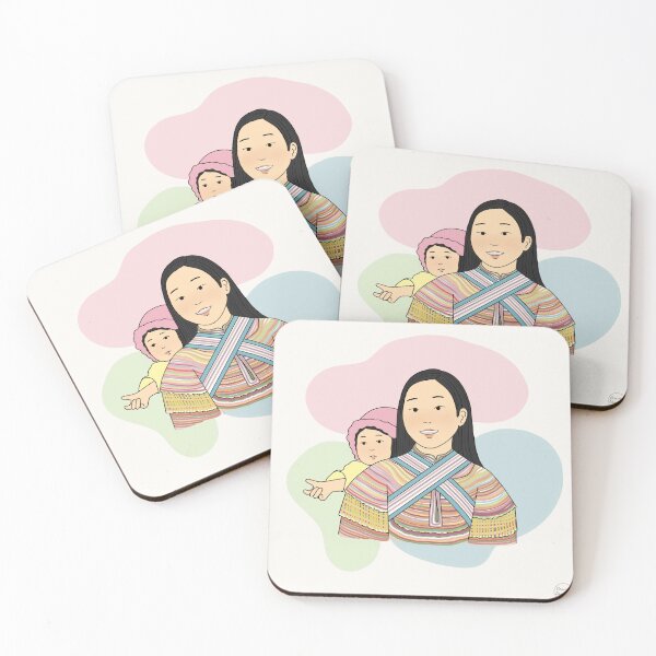 Item preview, Hmong Girl with Baby Sister (meiyudesigns) designed and sold by meiyudesigns.