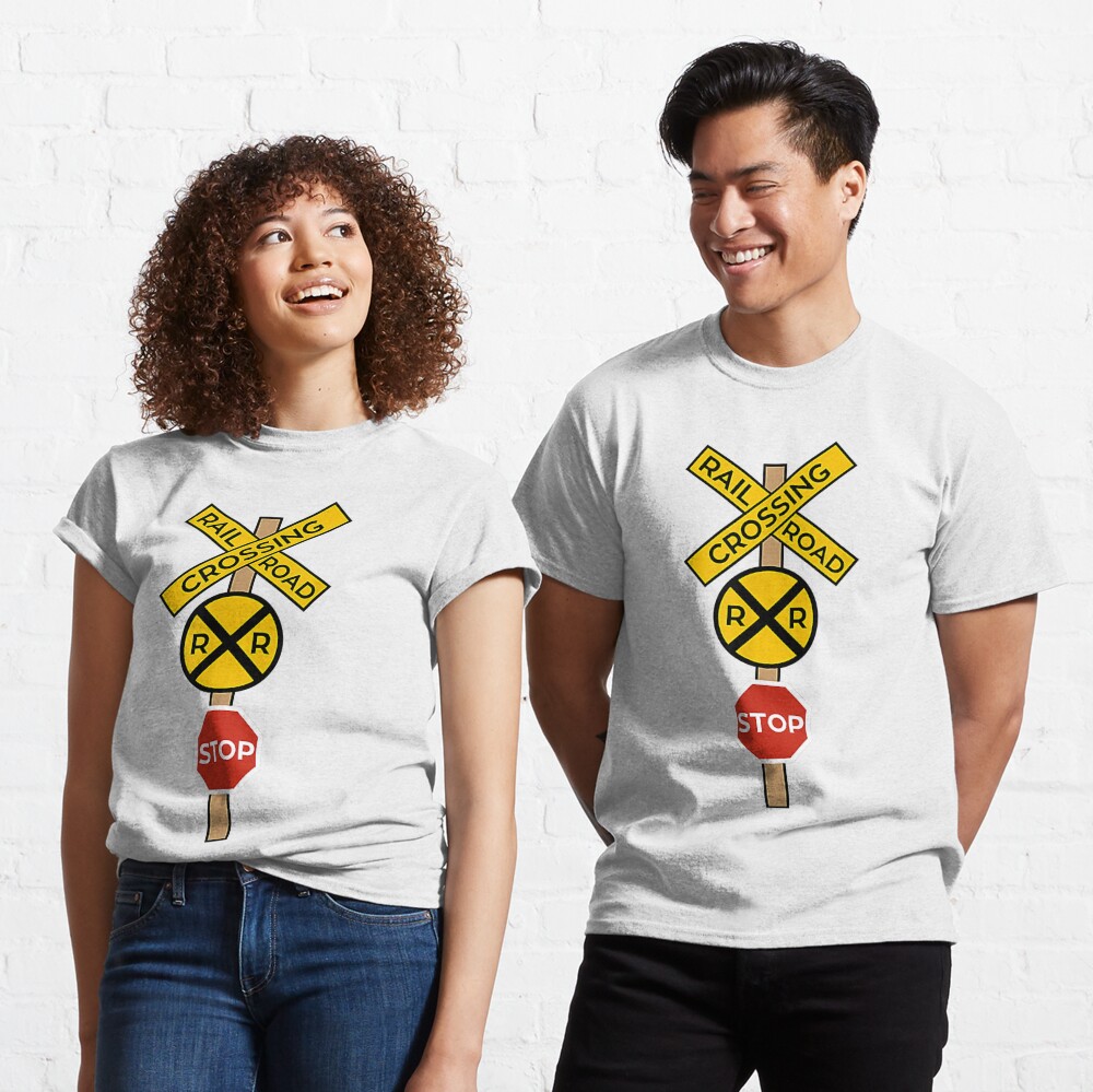 Railroad Crossing Road Sign Crossing Kids T-Shirt for Sale by