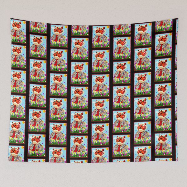 Item preview, cute Tiger With Flowers designed and sold by ESAMSTORE.