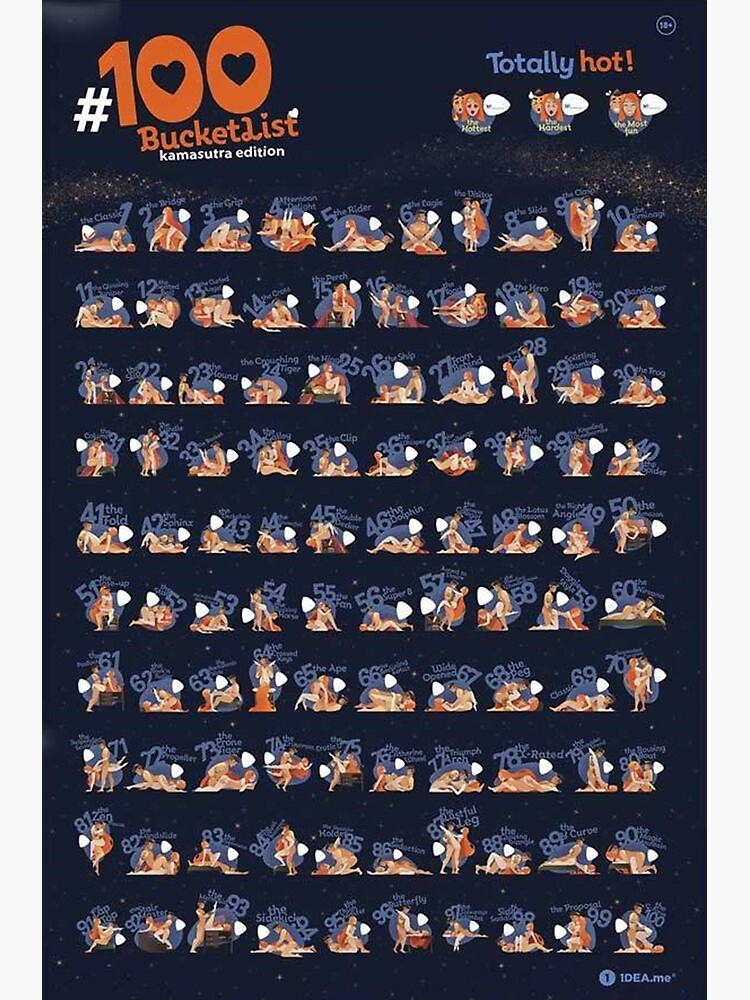 Poster à gratter - Bucket List 100 positions du Kamasutra
