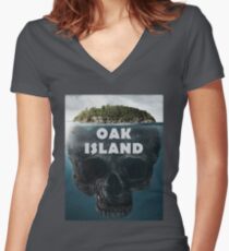 Oak Island Nova Scotia Canada Women's Fitted V-Neck T-Shirt