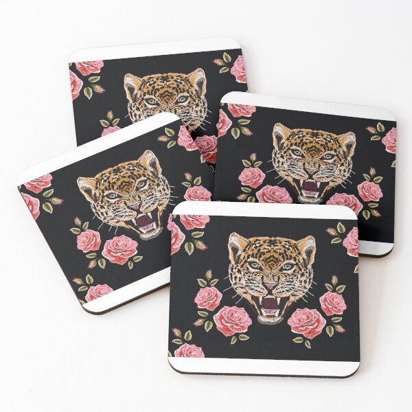 Item preview, Colorful floral embroidery leopard designed and sold by Mnightsa.