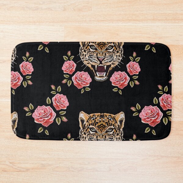 Item preview, Colorful floral embroidery leopard designed and sold by Mnightsa.