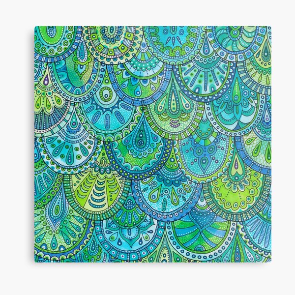 Mermaid Scales Metal Print