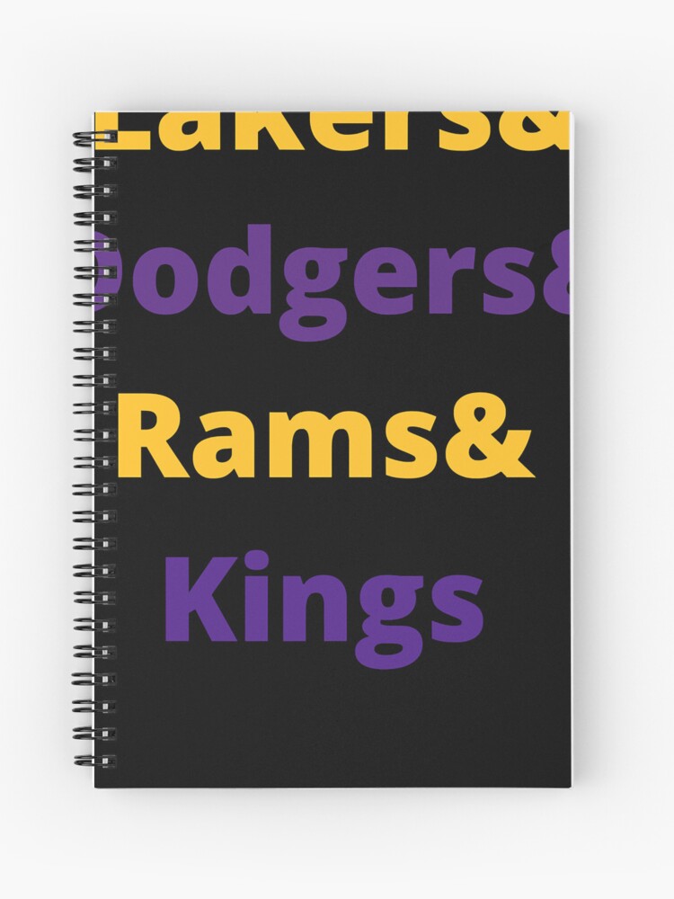 lakers dodgers rams shirt, dodgers rams lakers kings shirt, lakers dodgers  rams Spiral Notebook for Sale by DonaldWhitez
