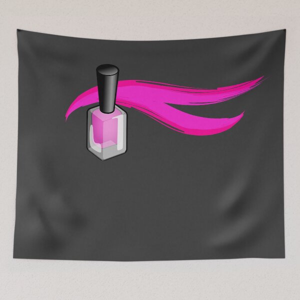 Item preview, Pink and Black Nail Polish - Colorful Bathroom Art Series designed and sold by garzonetto.