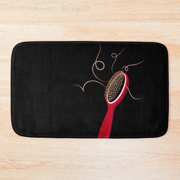 Item preview, Cepillo de pelo negro y rojo - Serie de arte de baño colorido designed and sold by garzonetto.