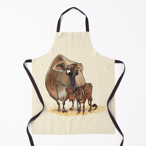 Item preview, Cute Cartoon Jersey Cows, Mother Cow and Calf designed and sold by Emo Barkz.