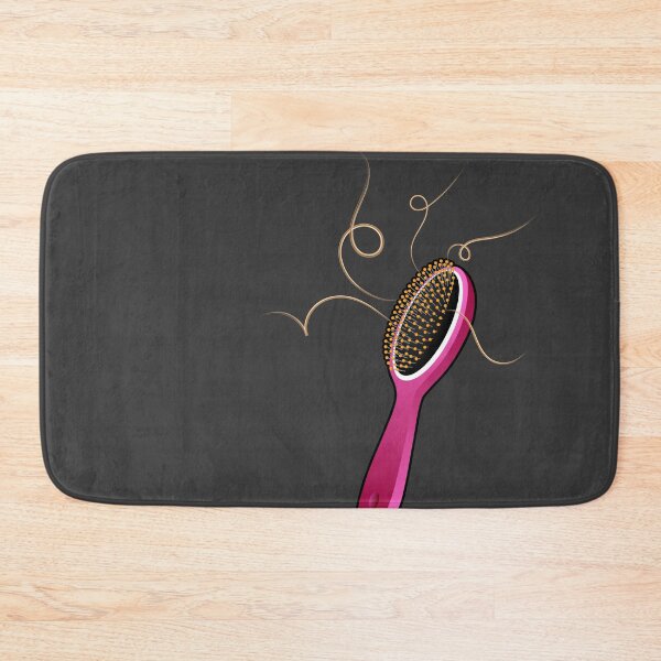 Item preview, Cepillo para el cabello negro y rosa - Serie de arte de baño colorido designed and sold by garzonetto.