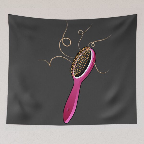 Item preview, Cepillo para el cabello negro y rosa - Serie de arte de baño colorido designed and sold by garzonetto.