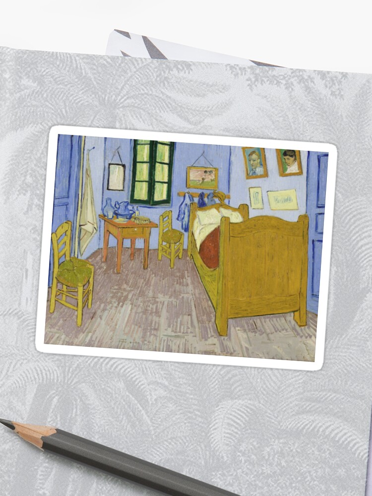 Vincent Van Gogh Bedroom In Arles 1889 Sticker By Thevintageartco