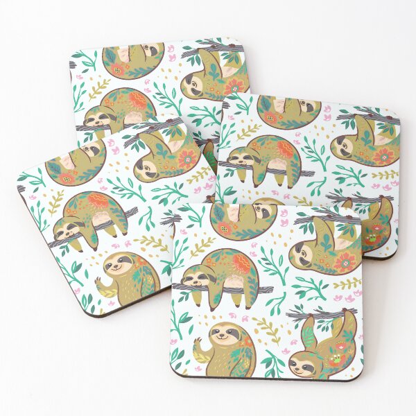 Item preview, Gold Sloth Floral  designed and sold by VickyCloset.