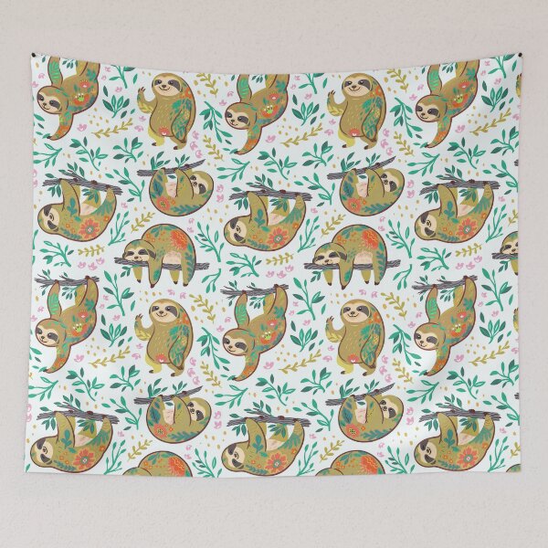 Item preview, Gold Sloth Floral  designed and sold by VickyCloset.
