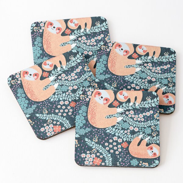 Item preview, Sloth Family Floral  designed and sold by VickyCloset.