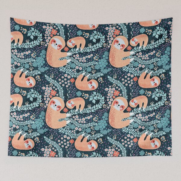 Item preview, Sloth Family Floral  designed and sold by VickyCloset.