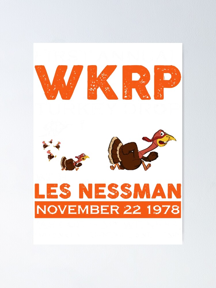 "WKRP Turkey drop " Poster by herminedow Redbubble