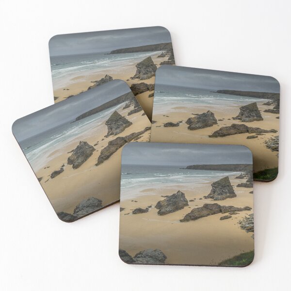 Item preview, A moody, overcast day at Bedruthan Steps on the Cornish Coast designed and sold by MichaelBShannon.