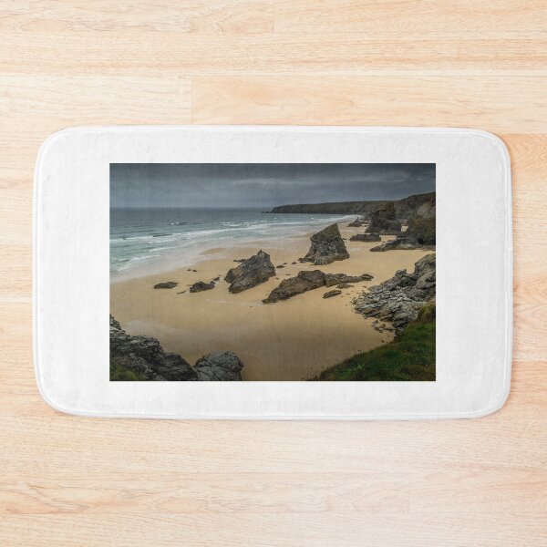Item preview, A moody, overcast day at Bedruthan Steps on the Cornish Coast designed and sold by MichaelBShannon.