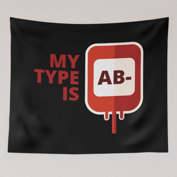 Item preview, My blood type is AB- designed and sold by BRU Design.