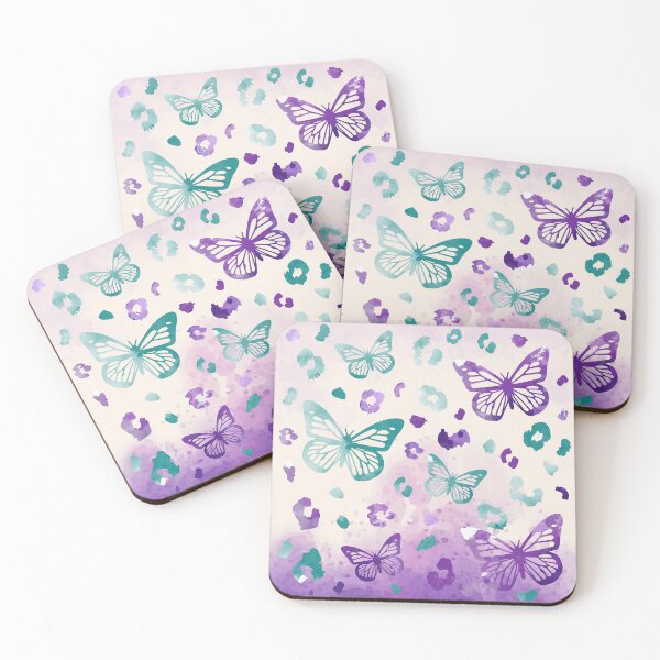 Item preview, Butterfly Leopard Grey Purple Pattern designed and sold by LIRAZ ZIV.