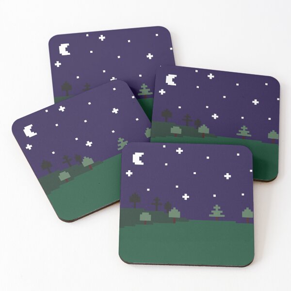 Item preview, Pixel Art Night Landscape designed and sold by Valentine145.
