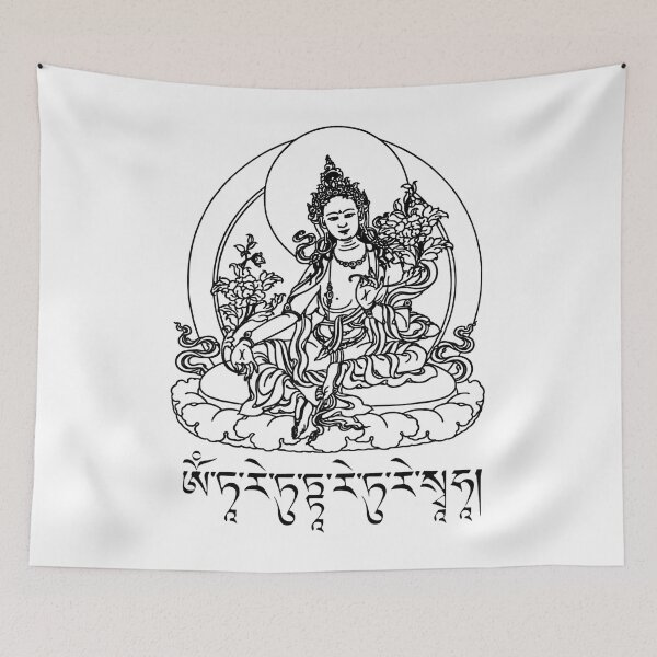 Item preview, Buddha Green Tara Mantra Tibetan Buddhism Vajrayana designed and sold by Dondoekia22.