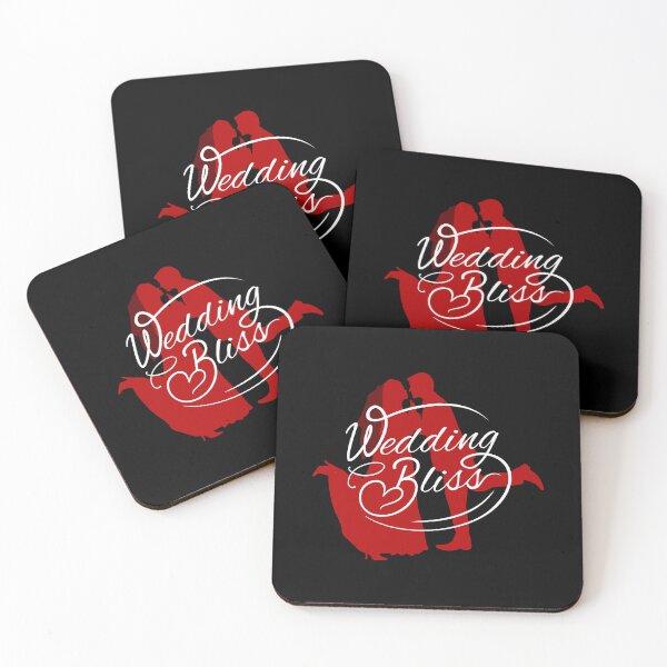 Item preview, Wedding Bliss - White/Red on Black designed and sold by PawsitiveMum.