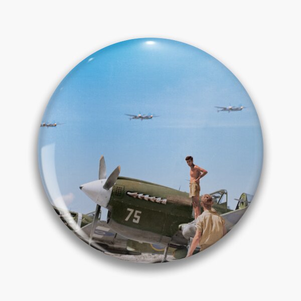 Item preview, USAAF P-38 Lightnings fly over RNZAF Kittyhawks. designed and sold by Rarity-Color.
