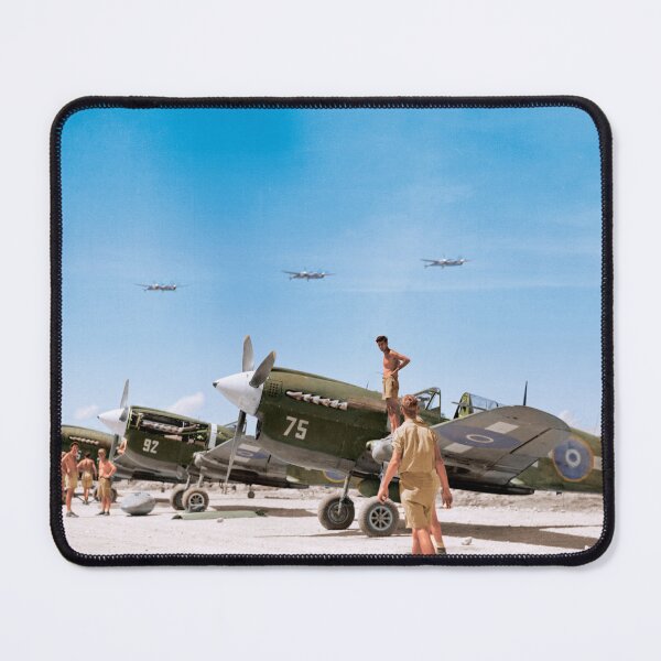 Item preview, USAAF P-38 Lightnings fly over RNZAF Kittyhawks. designed and sold by Rarity-Color.