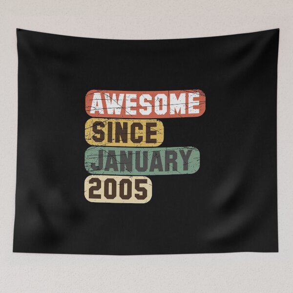 Item preview, Awesome Since January 2005 17 Years Old 17th Birthday designed and sold by 2blackcherries.
