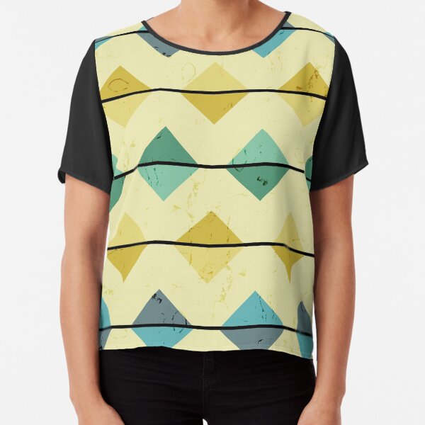Mid Century Diamonds Chiffon Top