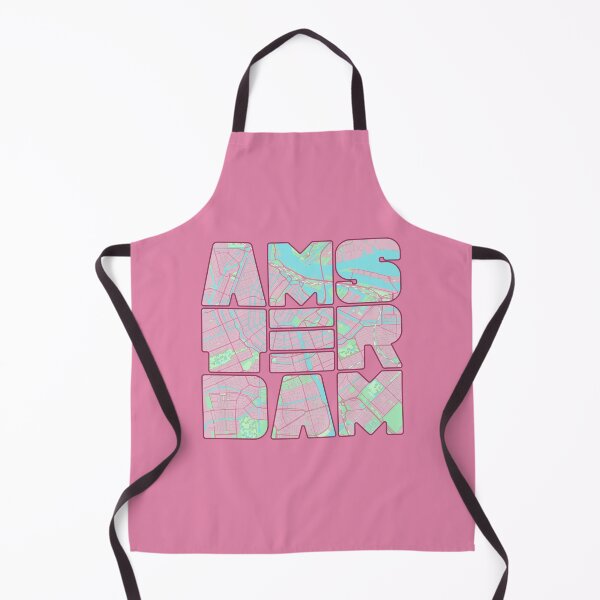 Item preview, Amsterdam Map Art Text Art Pink The Netherlands designed and sold by cashewdays.