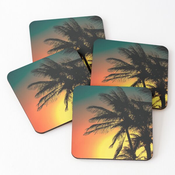 Item preview, Tropical palm trees, sunset, colorful designed and sold by cutecrazytshirt.