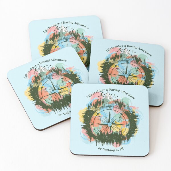 Item preview, Compass with Adventure Quote from Helen Keller designed and sold by Maartje de Volder.