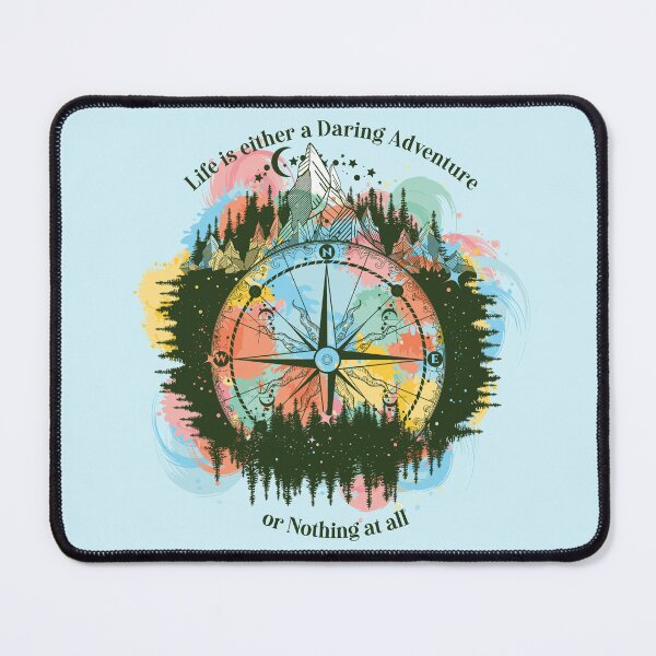 Item preview, Compass with Adventure Quote from Helen Keller designed and sold by Maartje de Volder.