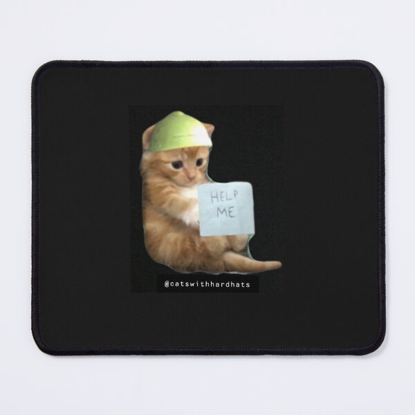 Artikelvorschau, „Help me“ Kitten Schutzhelm Aufkleber Aufkleber entworfen und verkauft von RENEJASS.