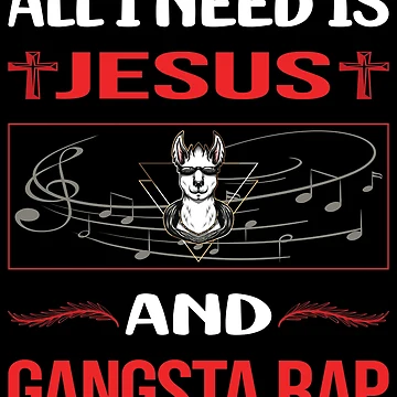 Artwork thumbnail, Funny Jesus Gangsta Rap Rapping Rapper by DougPoulos