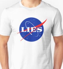 NASA LIES LOGO Slim Fit T-Shirt