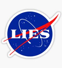 NASA LIES LOGO Sticker