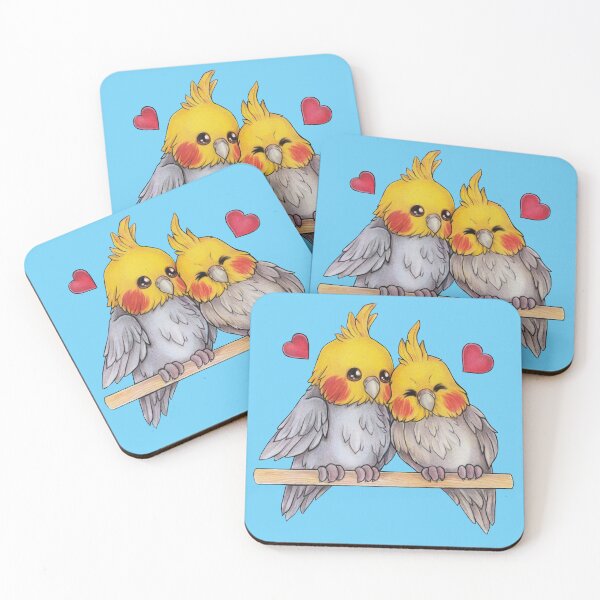 Item preview, Cute nymphs gift for cockatiel lovers designed and sold by ZadzeneaArt.