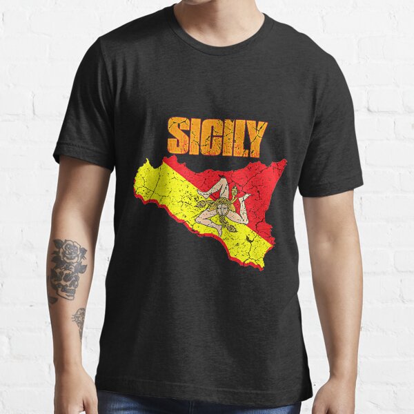 MESSINA: Sicilia Flag and Trinacria Shield Design' Men's 50/50 T-Shirt