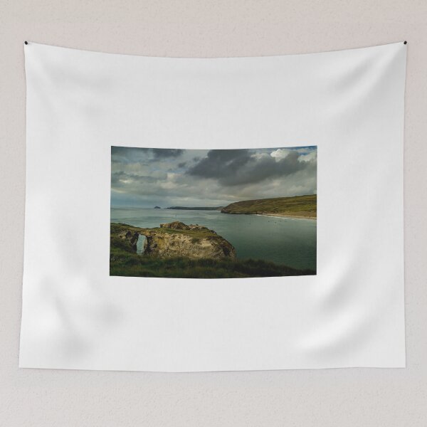 Item preview, Moody, atmospheric day in Perranporth in Cornwall designed and sold by MichaelBShannon.