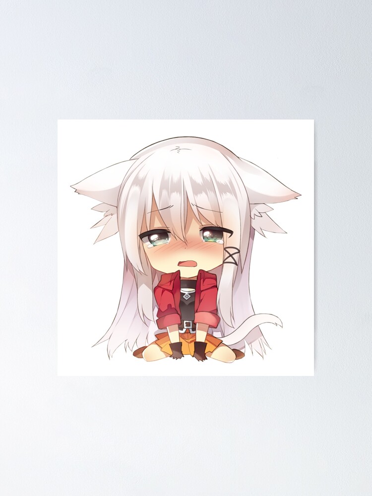 Cute Anime Girl Crying Poster For Sale By Bangferostore20 Redbubble