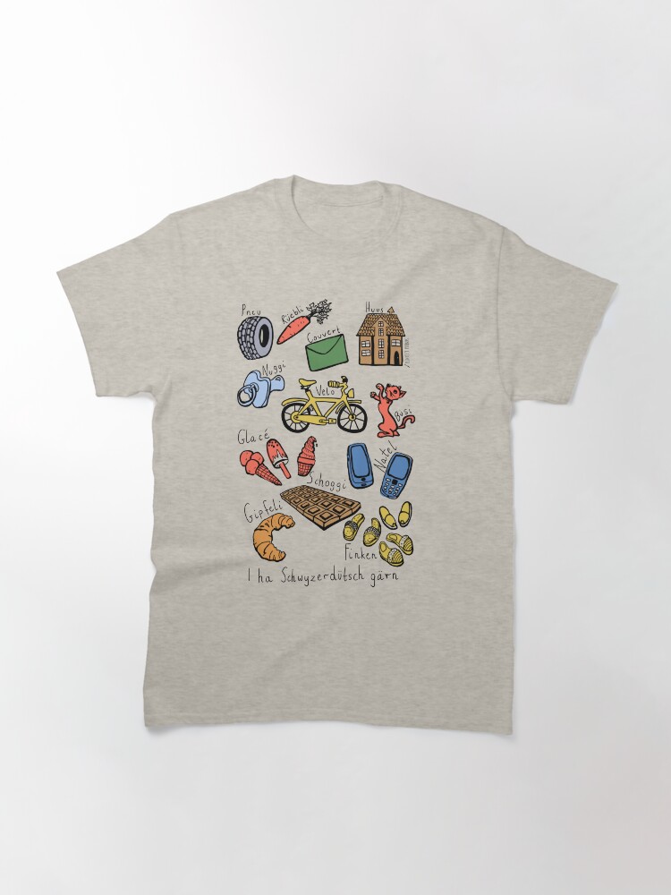 Thumbnail 3 of 7, Classic T-Shirt, I love Swissgerman. I ha Schwyzerdütsch gärn. designed and sold by SandraEichner.