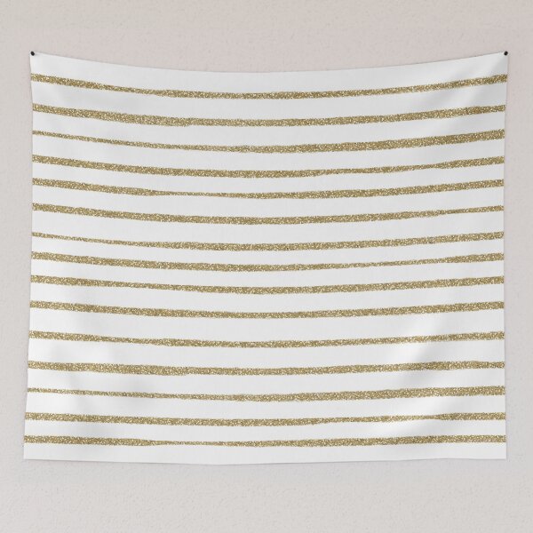 Item preview, White Gold Brush Strokes Stripes designed and sold by InovArtS.