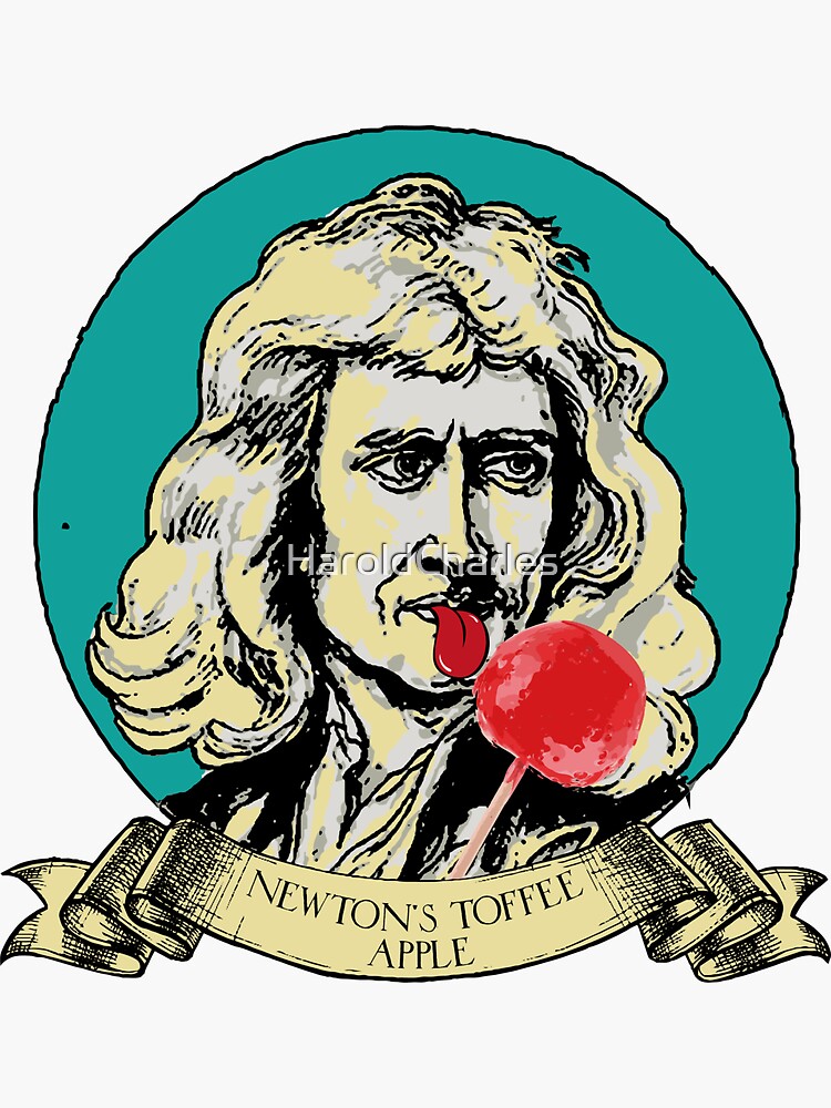Isaac Newtons Apple Sticker For Sale By Haroldcharles Redbubble 9018