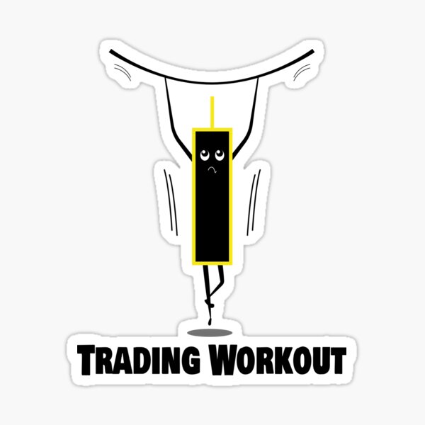 "Trading Japanese Candlestick Workout" Sticker for Sale by generator3d