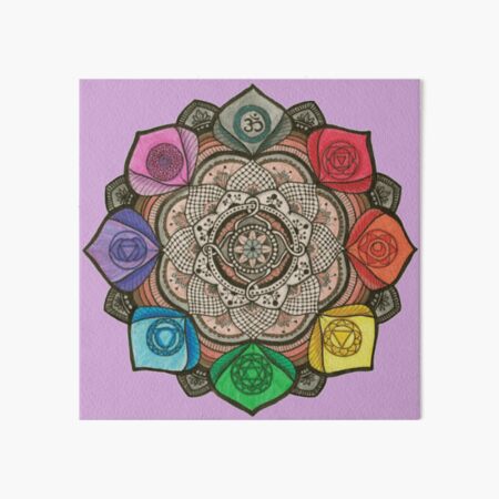 Heart Chakra Healing Mandala - Anahata - Watercolor Art Print
